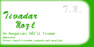 tivadar mozl business card